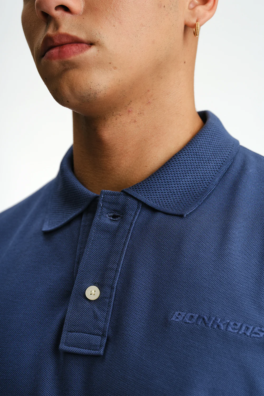 Blue Signature Jacquard Collar Premium Polo - Image 4