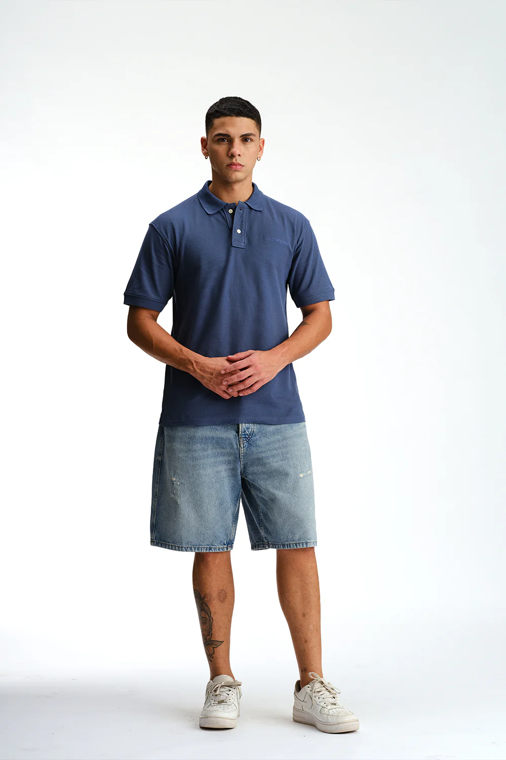 Blue Signature Jacquard Collar Premium Polo - Image 8