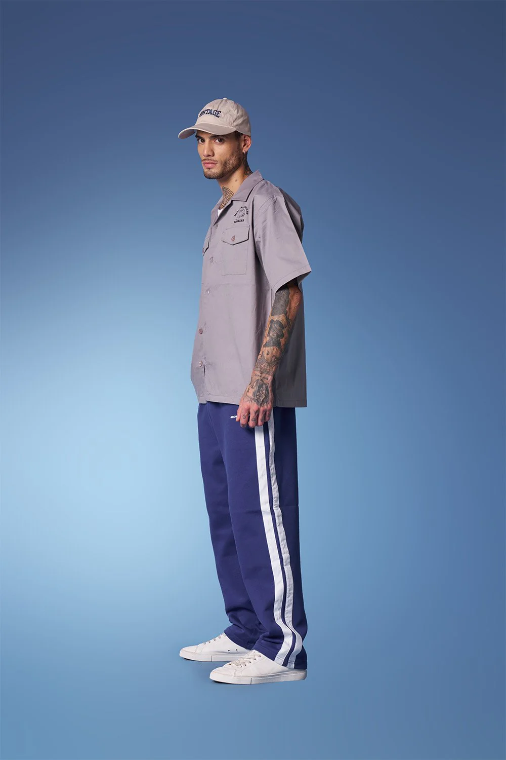 Blue Sporty Straight Fit Pants - Image 8