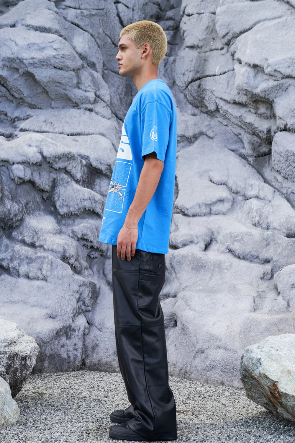 Blue Star Wars Oversized T-shirt - Image 3