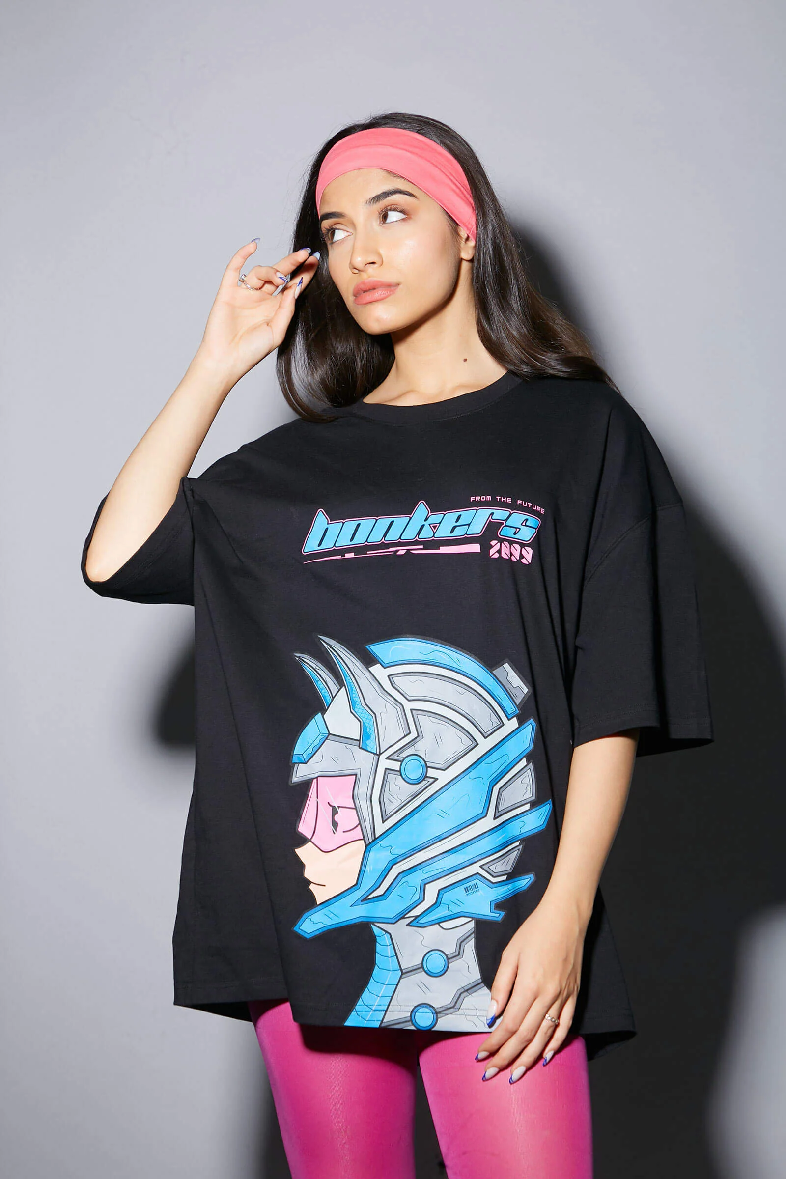 Bonkers Futuristic Oversized T-Shirt - Image 3