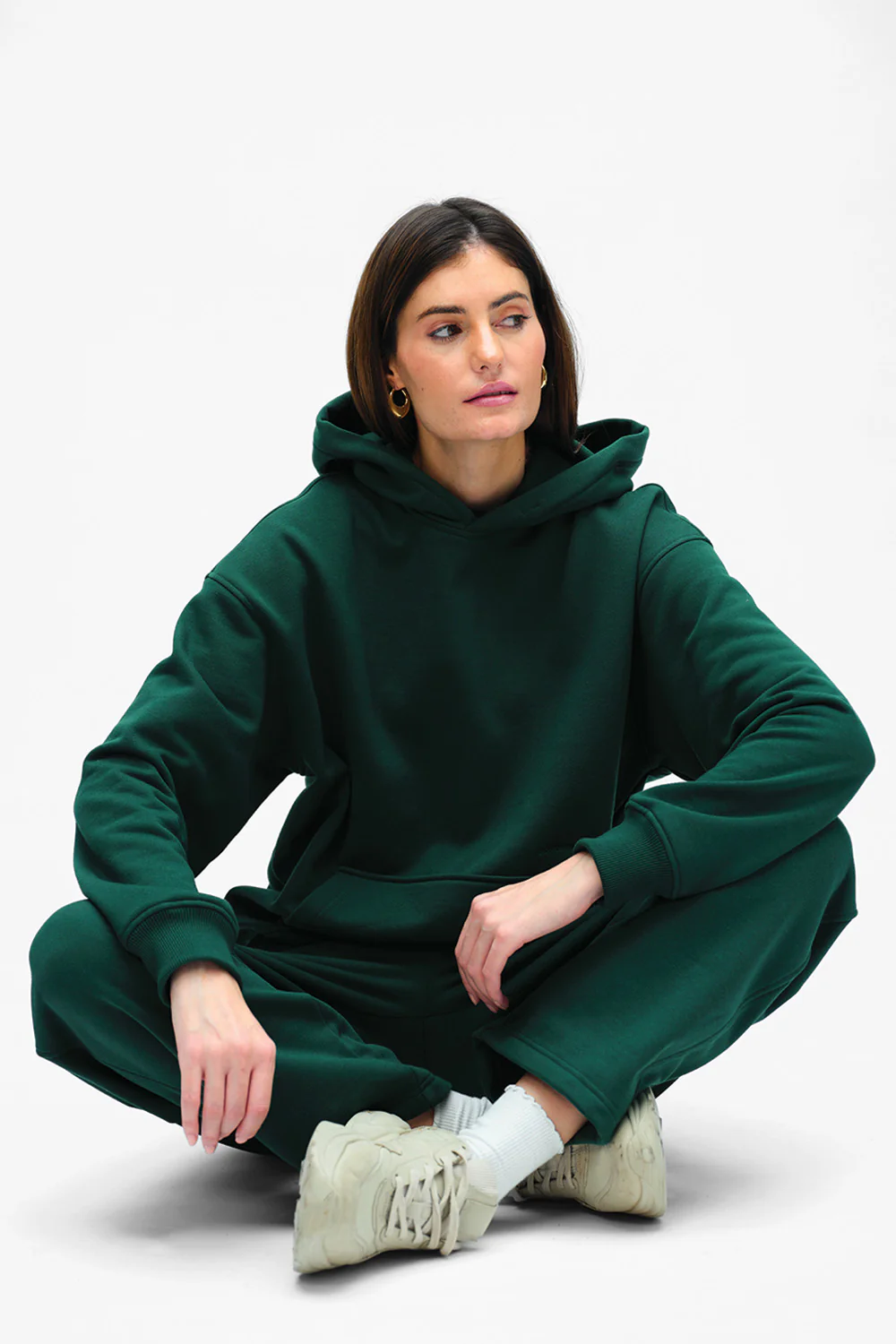Bottle Green Wear A Hug Oversized Hoodie - Image 2