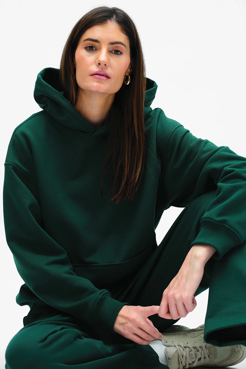 Bottle Green Wear A Hug Oversized Hoodie - Image 6