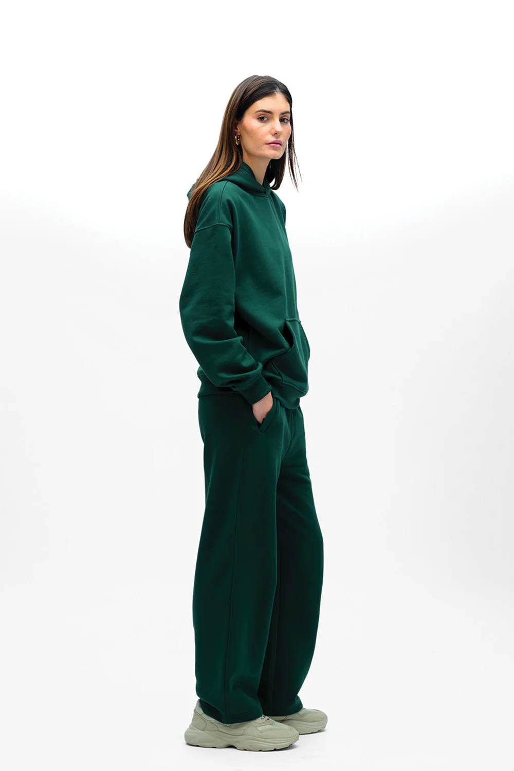 Bottle Green Wear A Hug Oversized Hoodie - Image 7