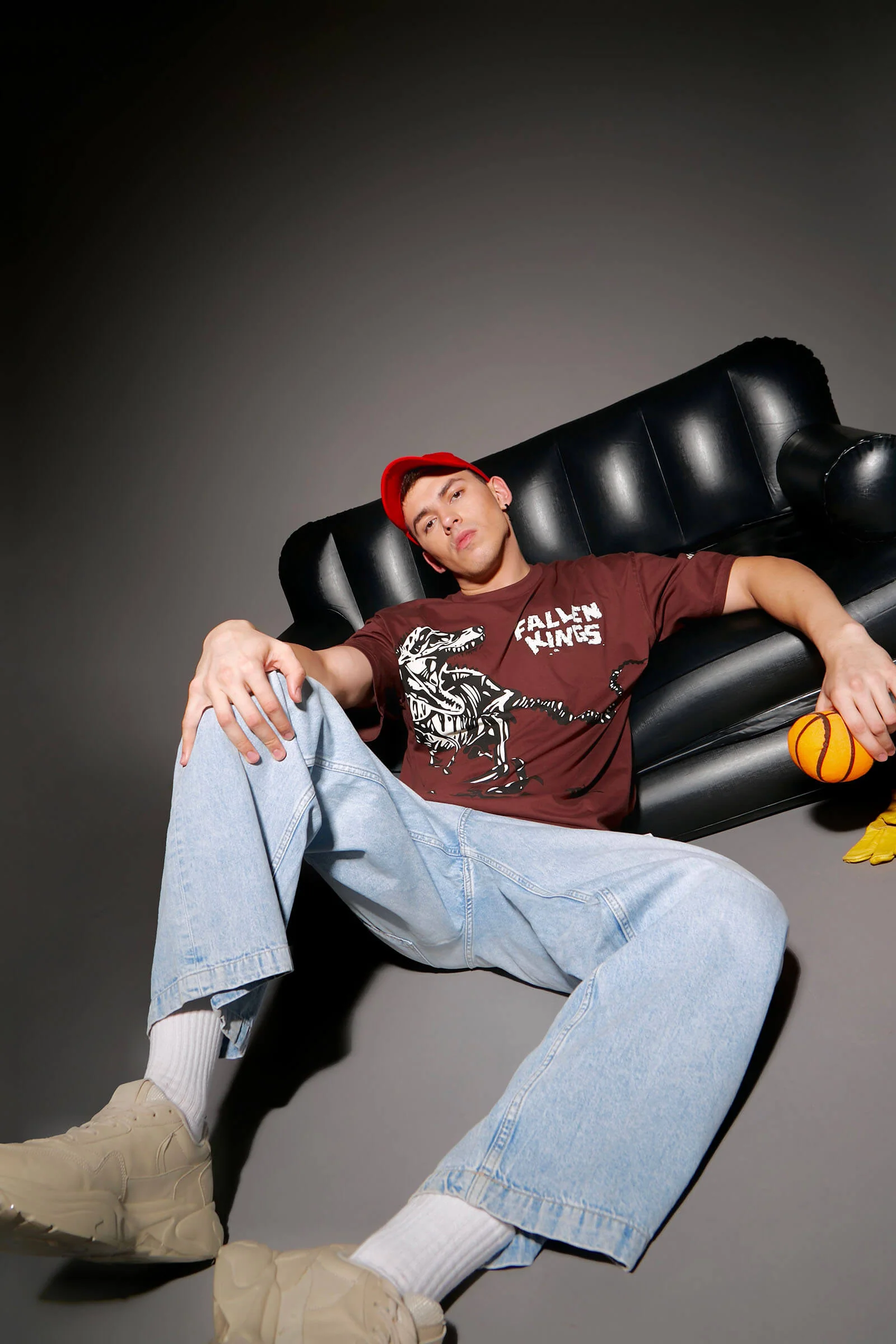Brown Fallen Kings Oversized T-shirt - Image 4