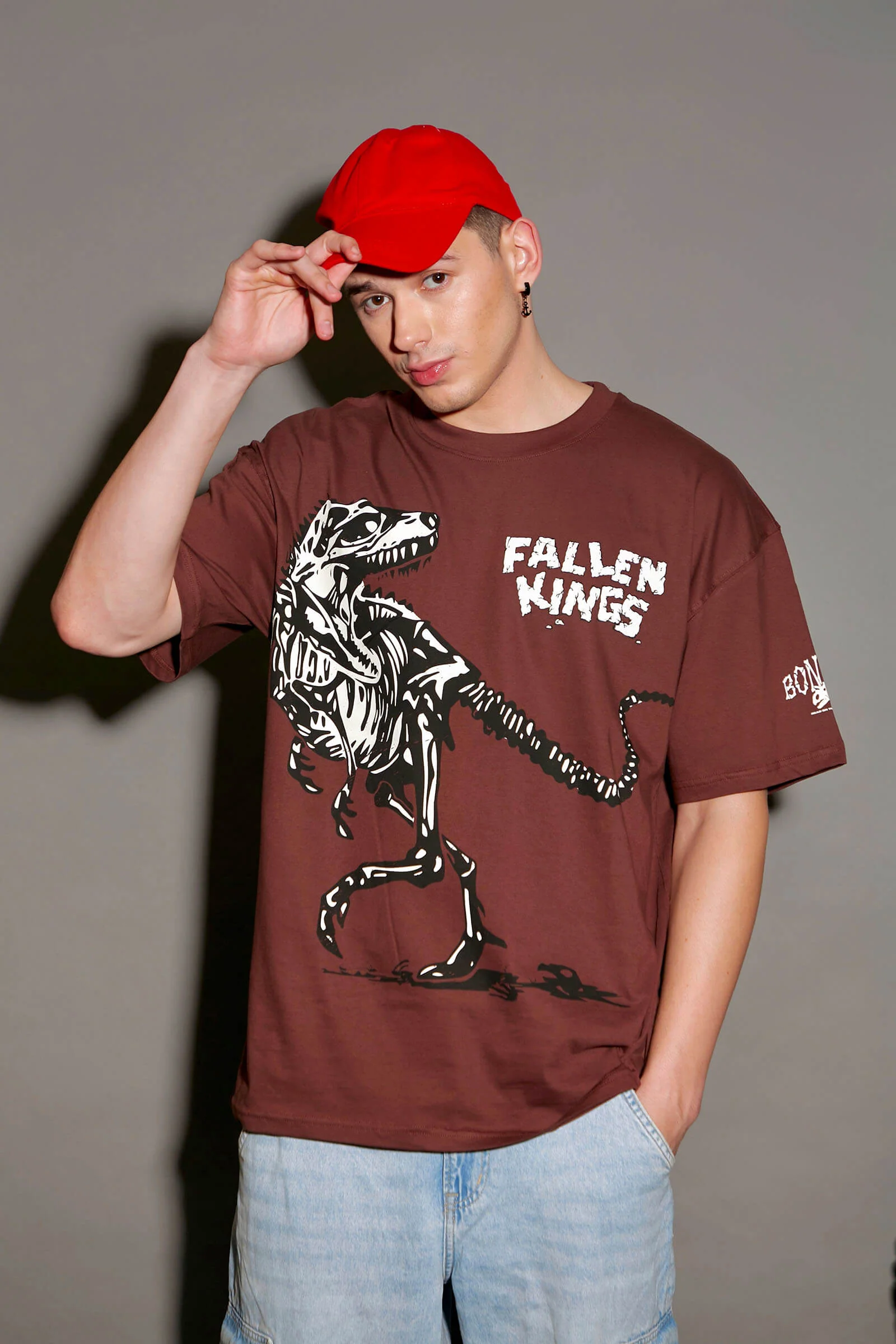 Brown Fallen Kings Oversized T-shirt - Image 8