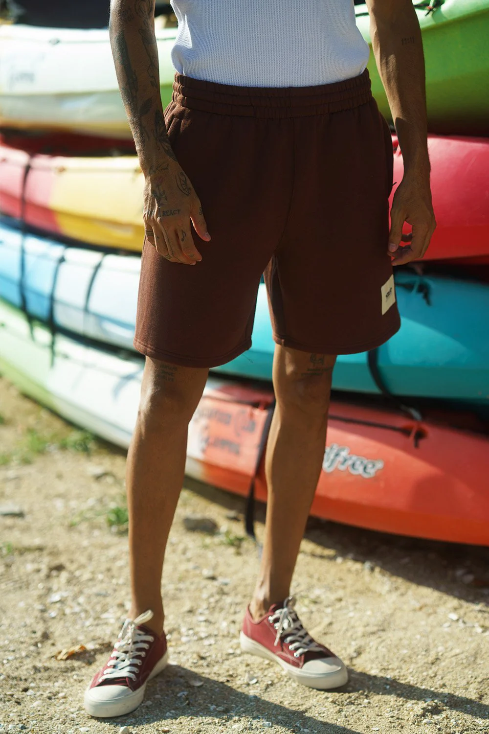 Brown Heavyweight Lounge Shorts - Image 3