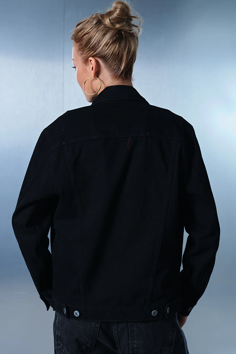 Buckenham Black Denim Jacket - Image 4