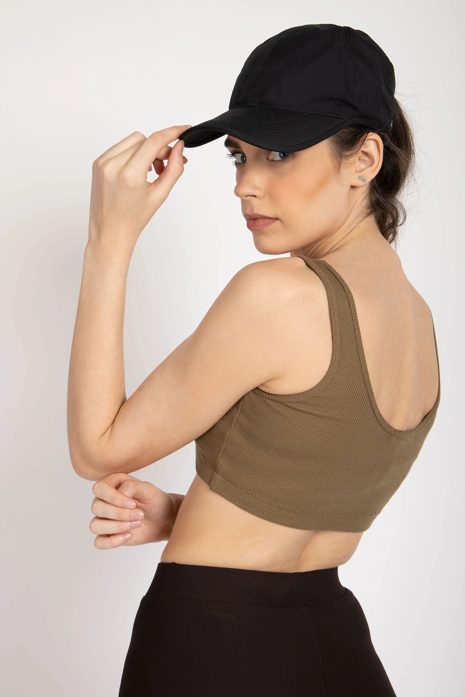 Burnt Olive Ribbed Vest Tank - Image 4