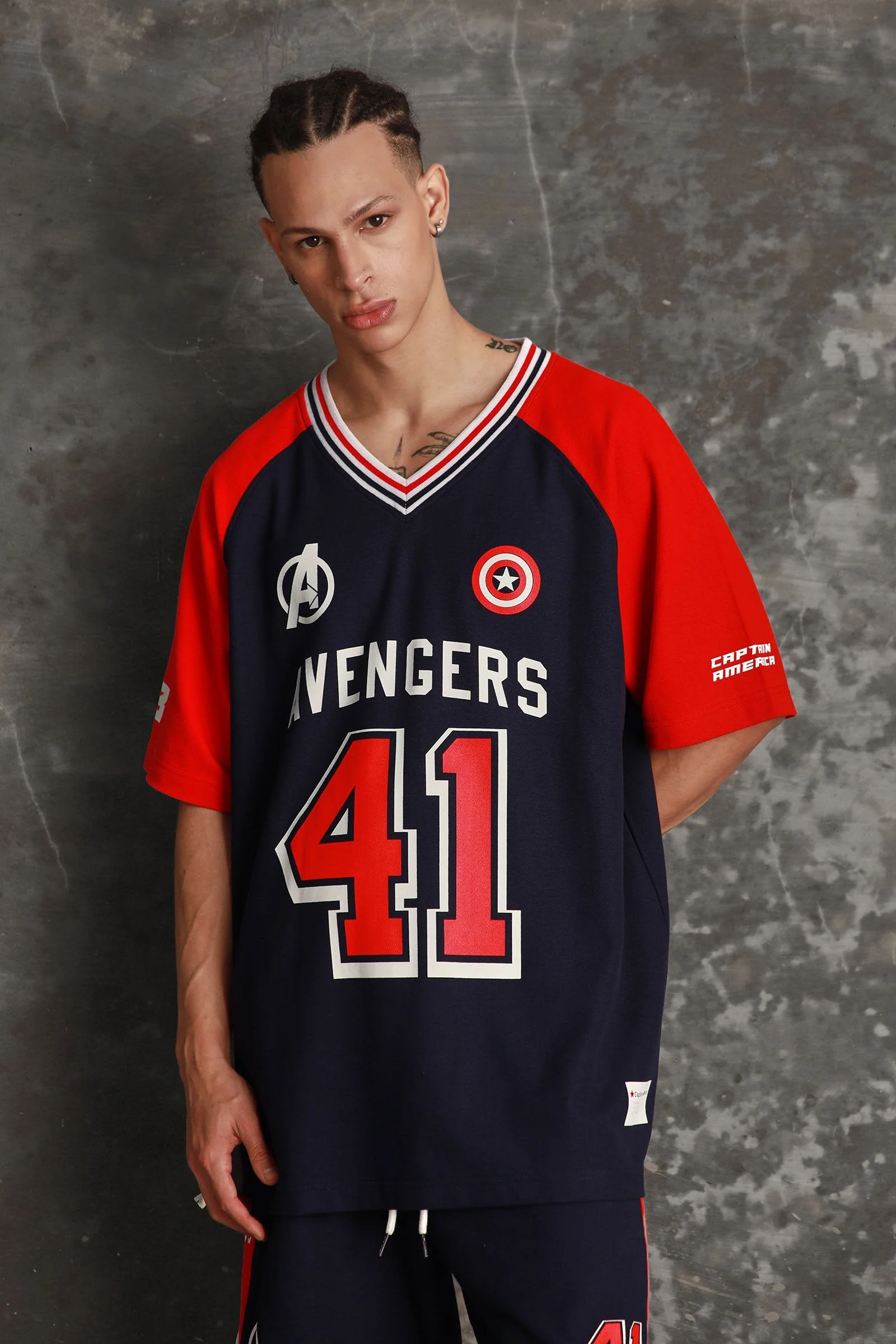 Captain America Jersey Oversized T-shirt - Image 5
