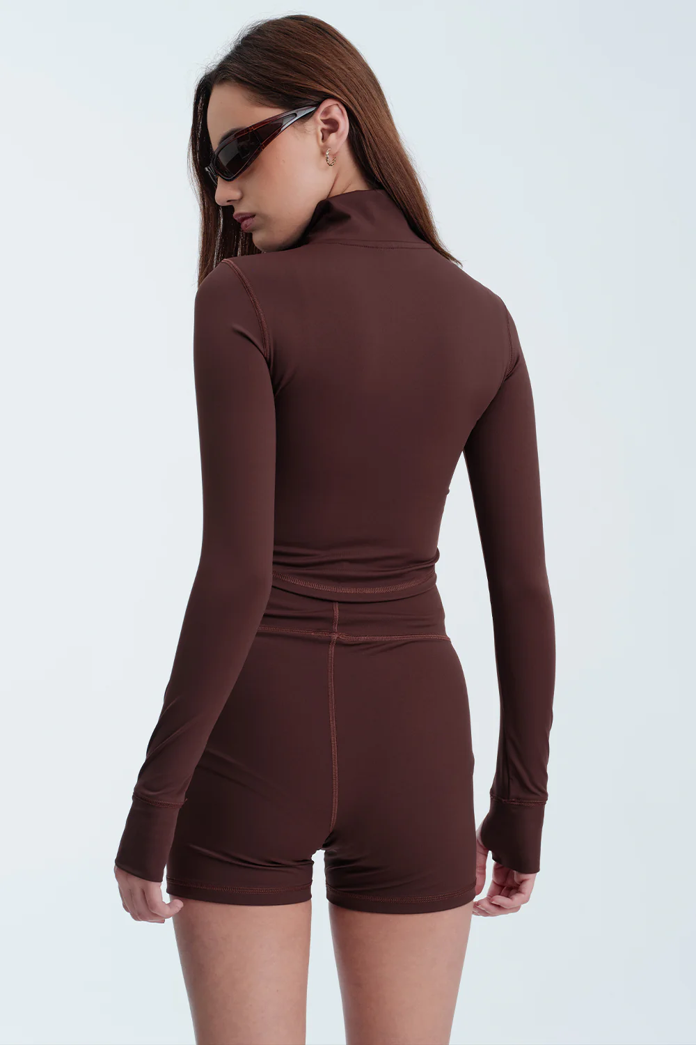 Caramel Brown Defined Cropped Jacket - Image 7