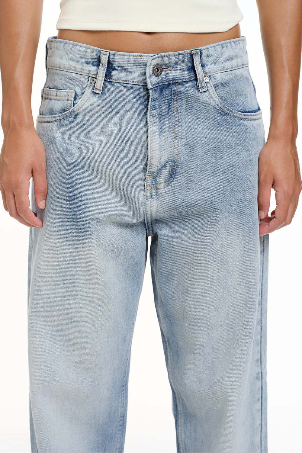 Chalk Wash Straight Fit Jeans - Image 3