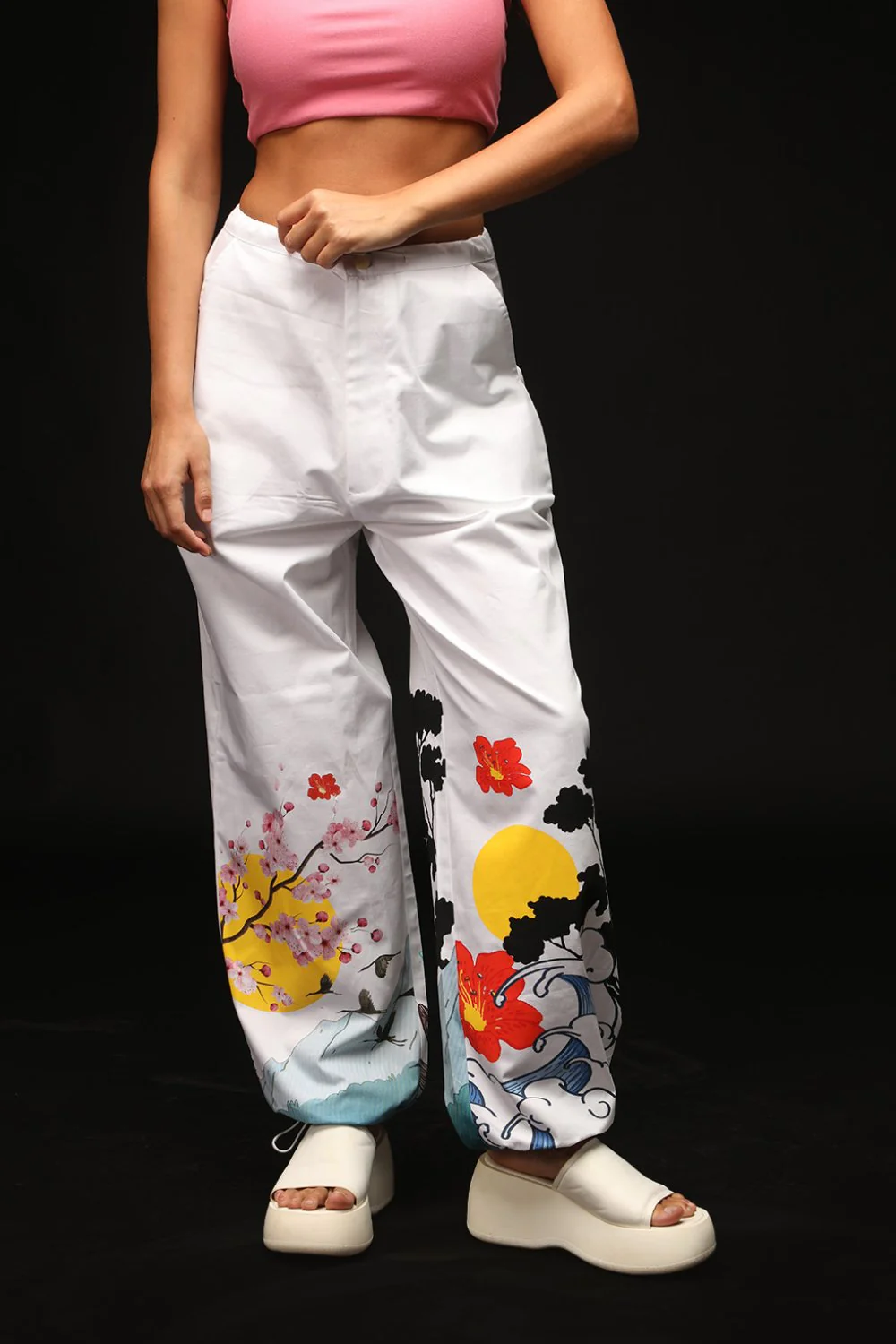 Cherry Blossom Parachute Pants - Image 5