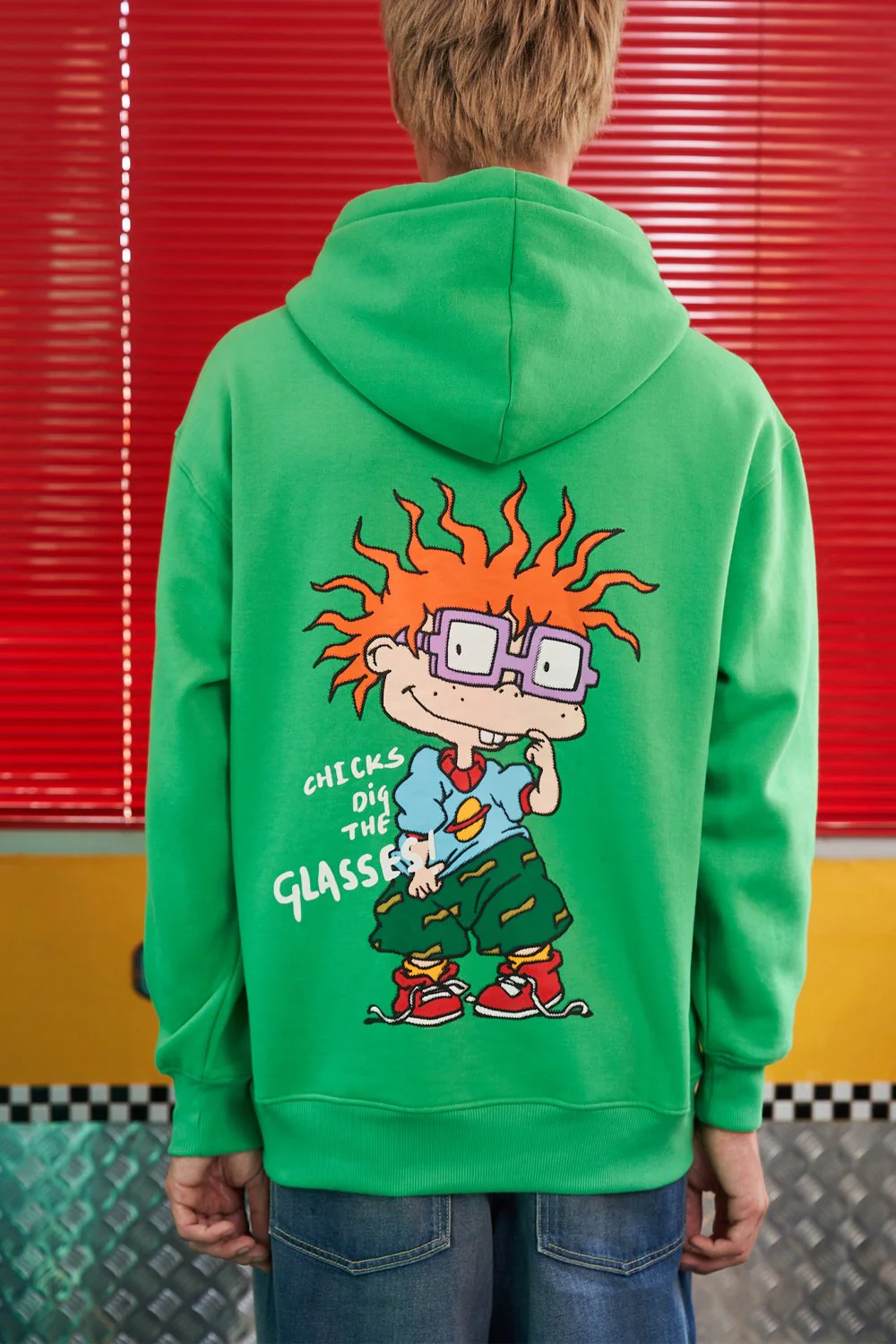 Chicks Dig The Glasses Green Hoodie - Image 8