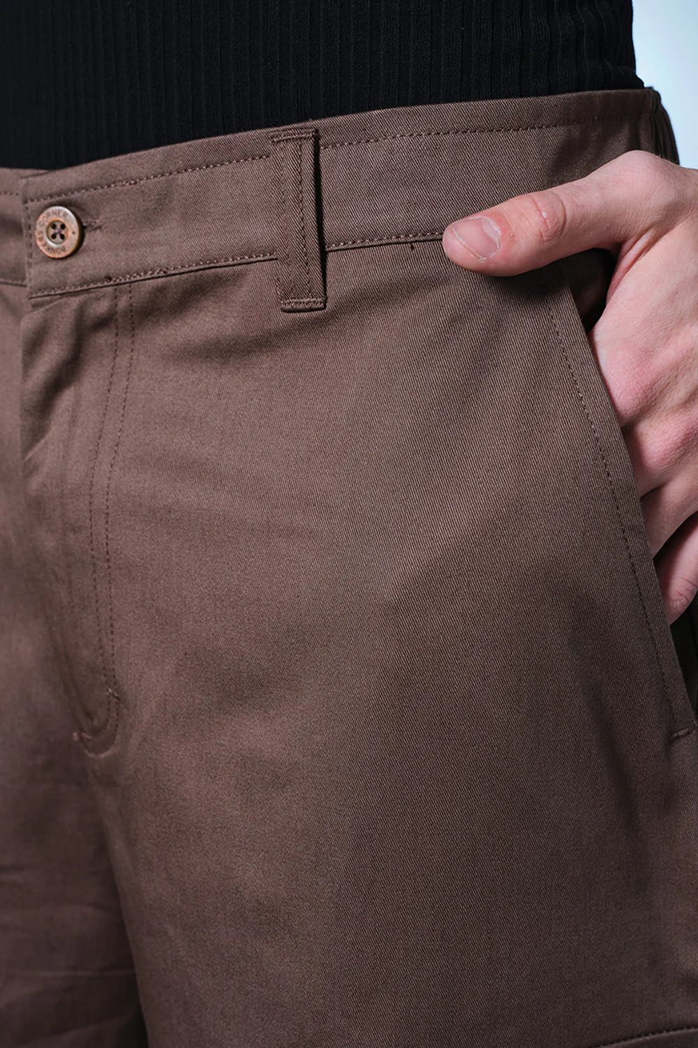 Chocolate Brown Cargo With Utility Pockets - Image 4