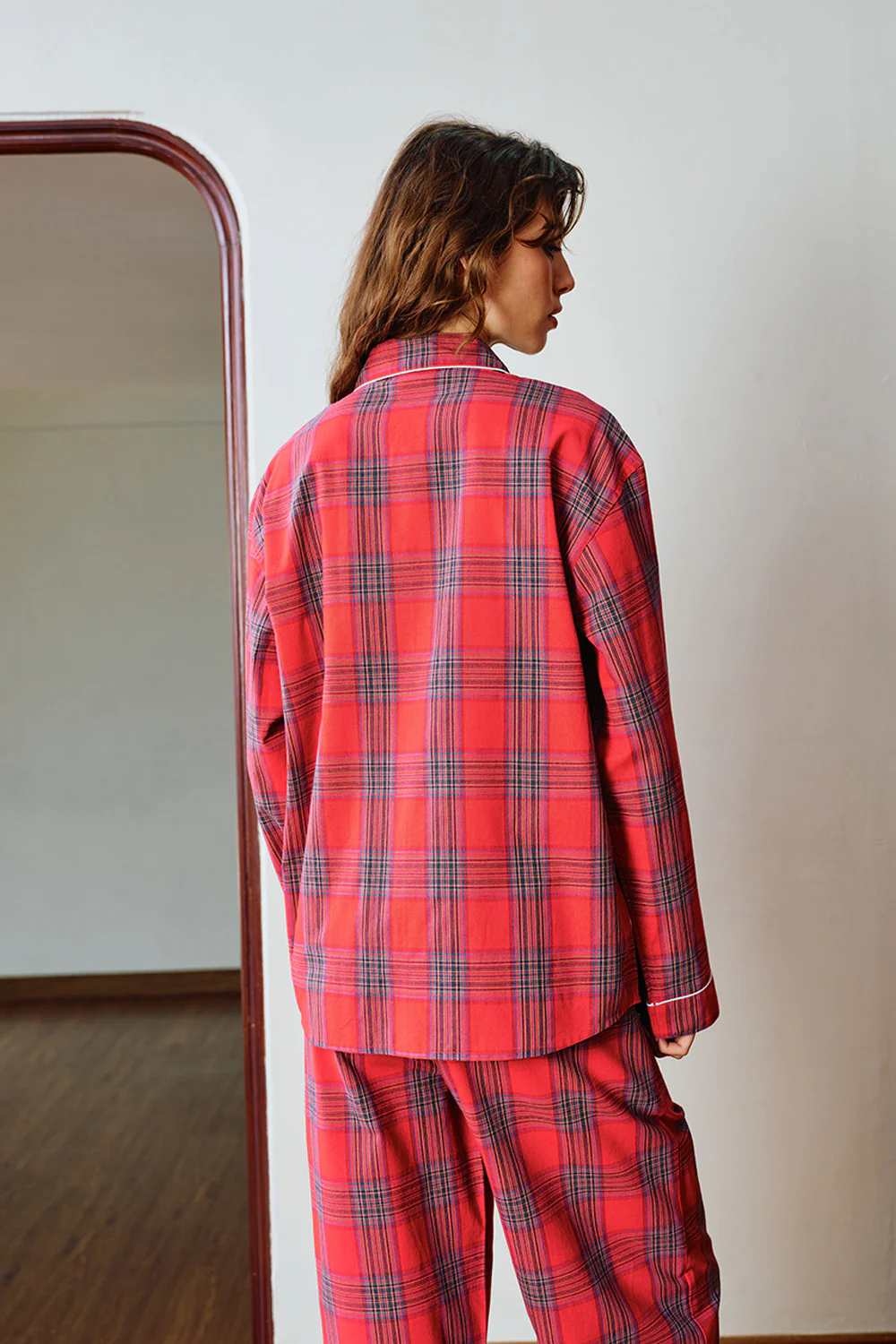 Classic Red Plaid Pyjama Set - Image 3