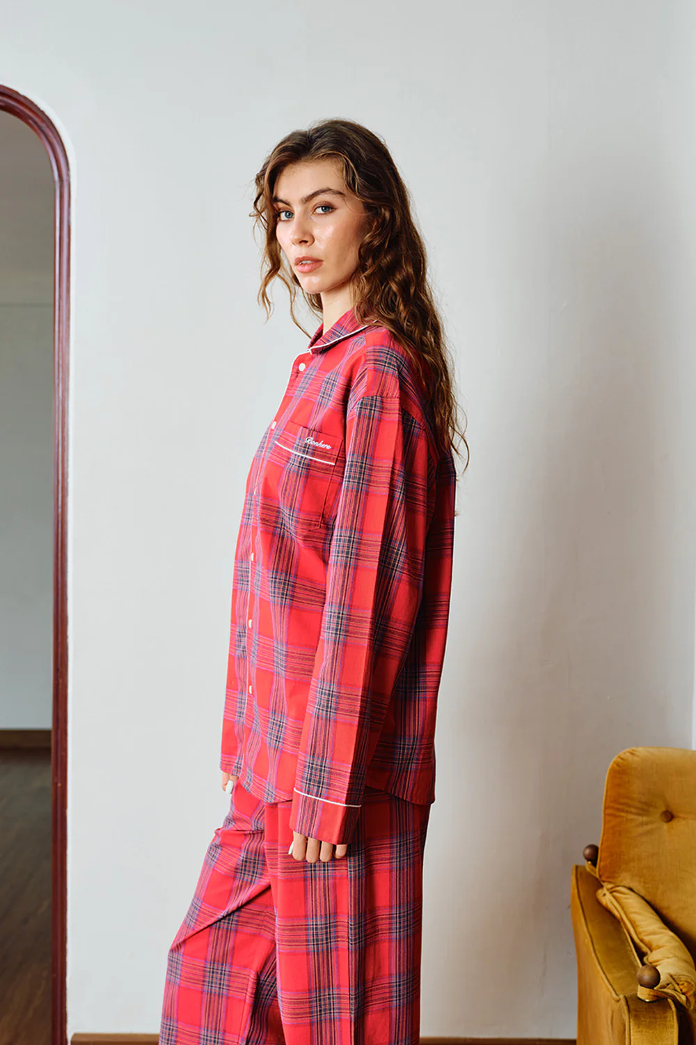 Classic Red Plaid Pyjama Set - Image 4