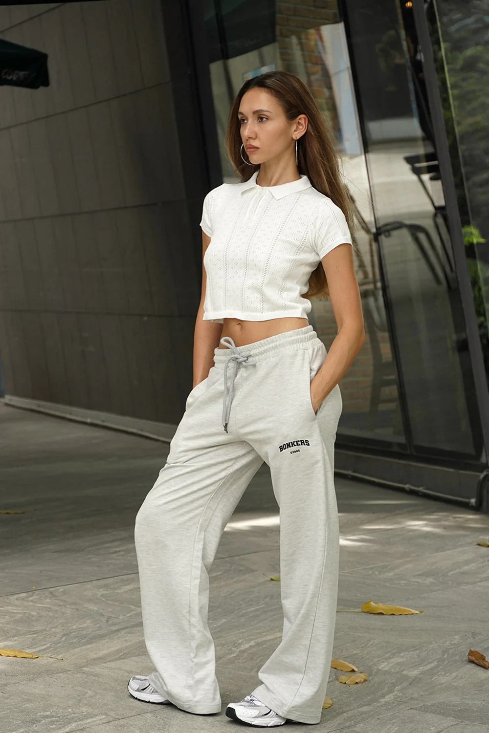 Cloud Grey Wide-Leg Sweatpants - Image 7