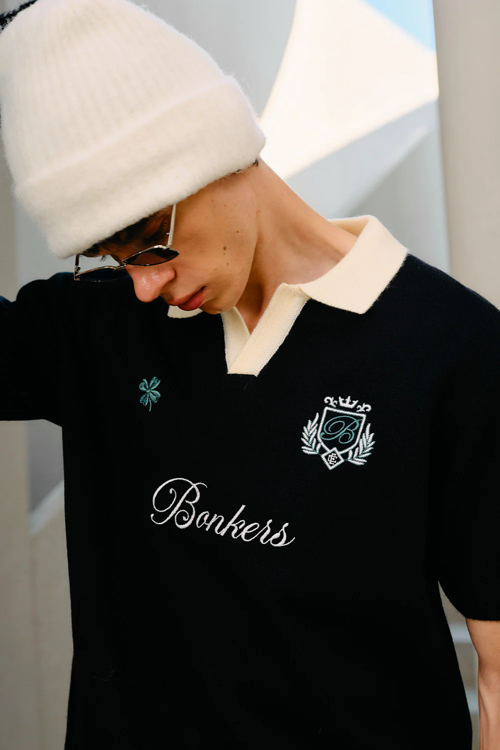 Clover Noir Knit Polo - Image 4