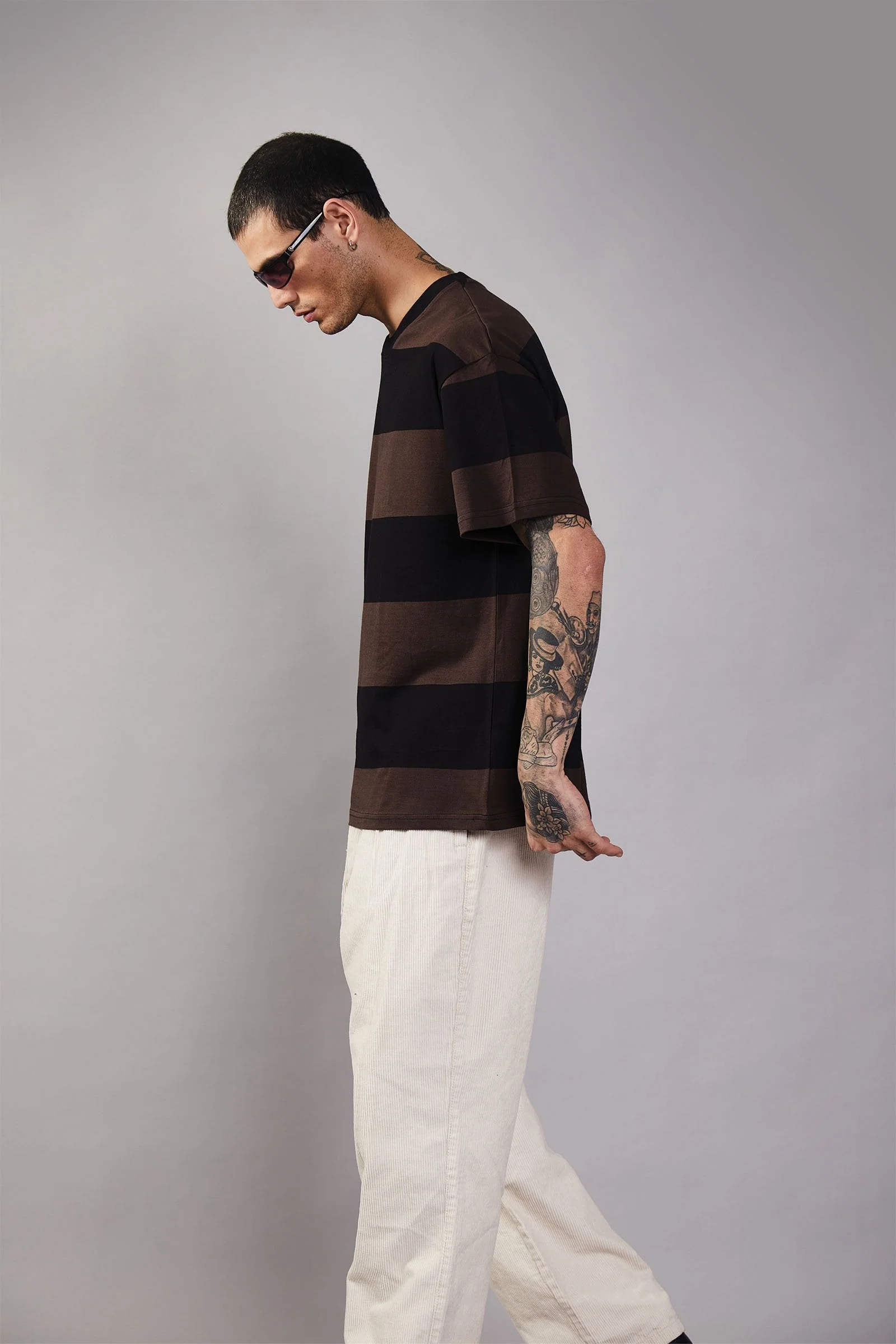 Coco Stripes Heavyweight Oversized T-shirt - Image 6