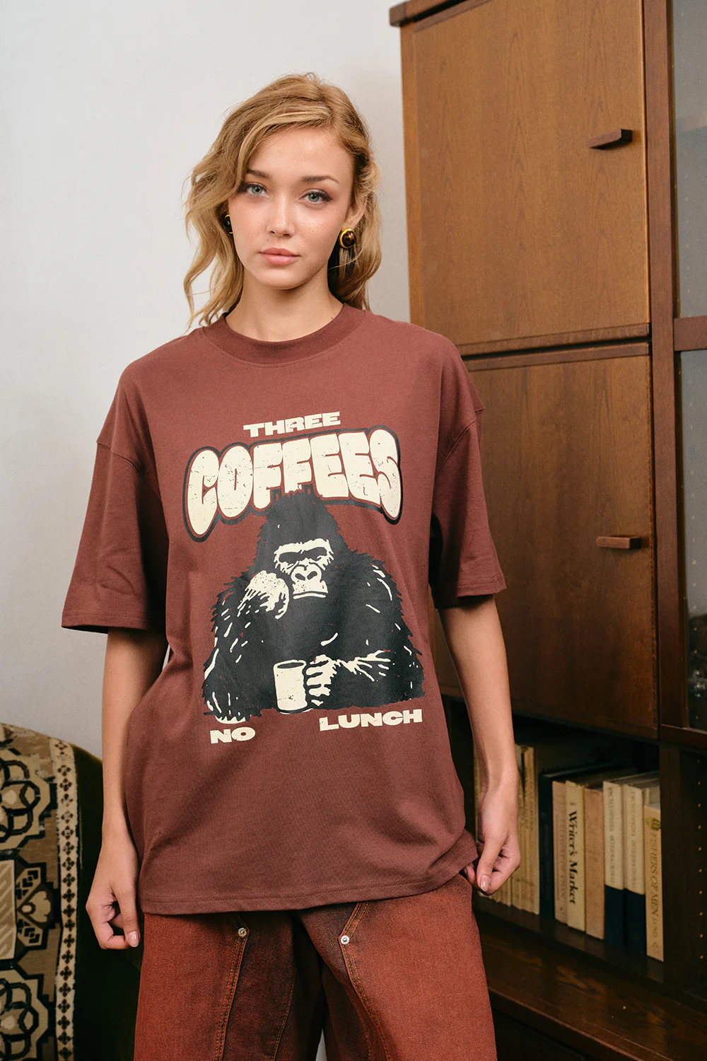 Coffee Ape Oversized T-shirt - Image 4
