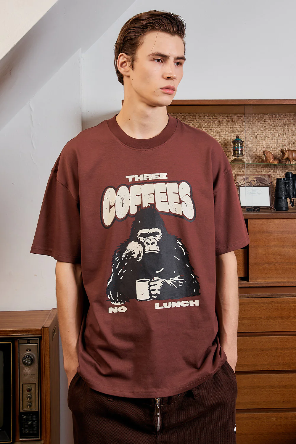 Coffee Ape Oversized T-Shirt - Image 3