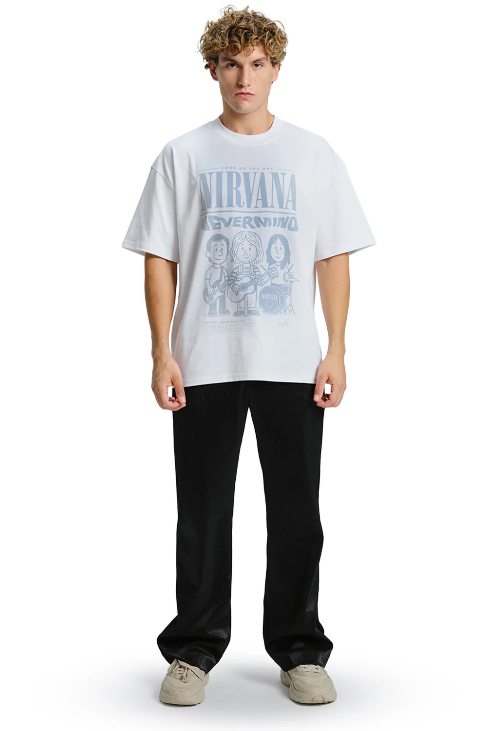 Come As You Are White Oversized T-shirt - Image 2