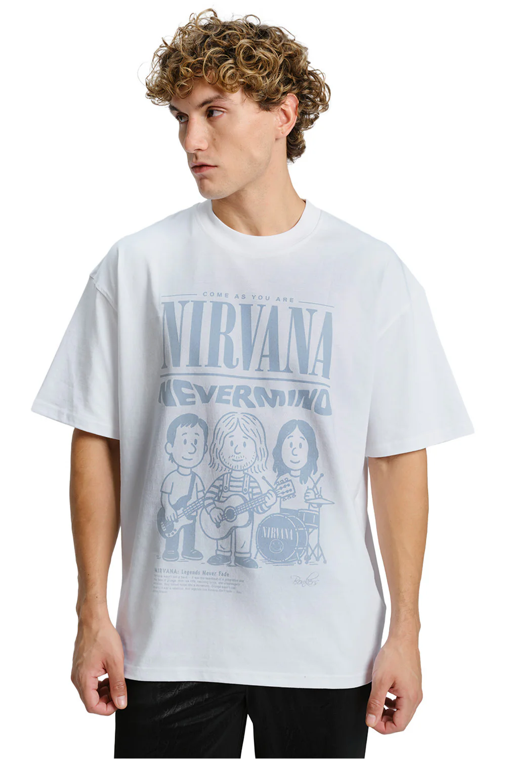 Come As You Are White Oversized T-shirt - Image 3