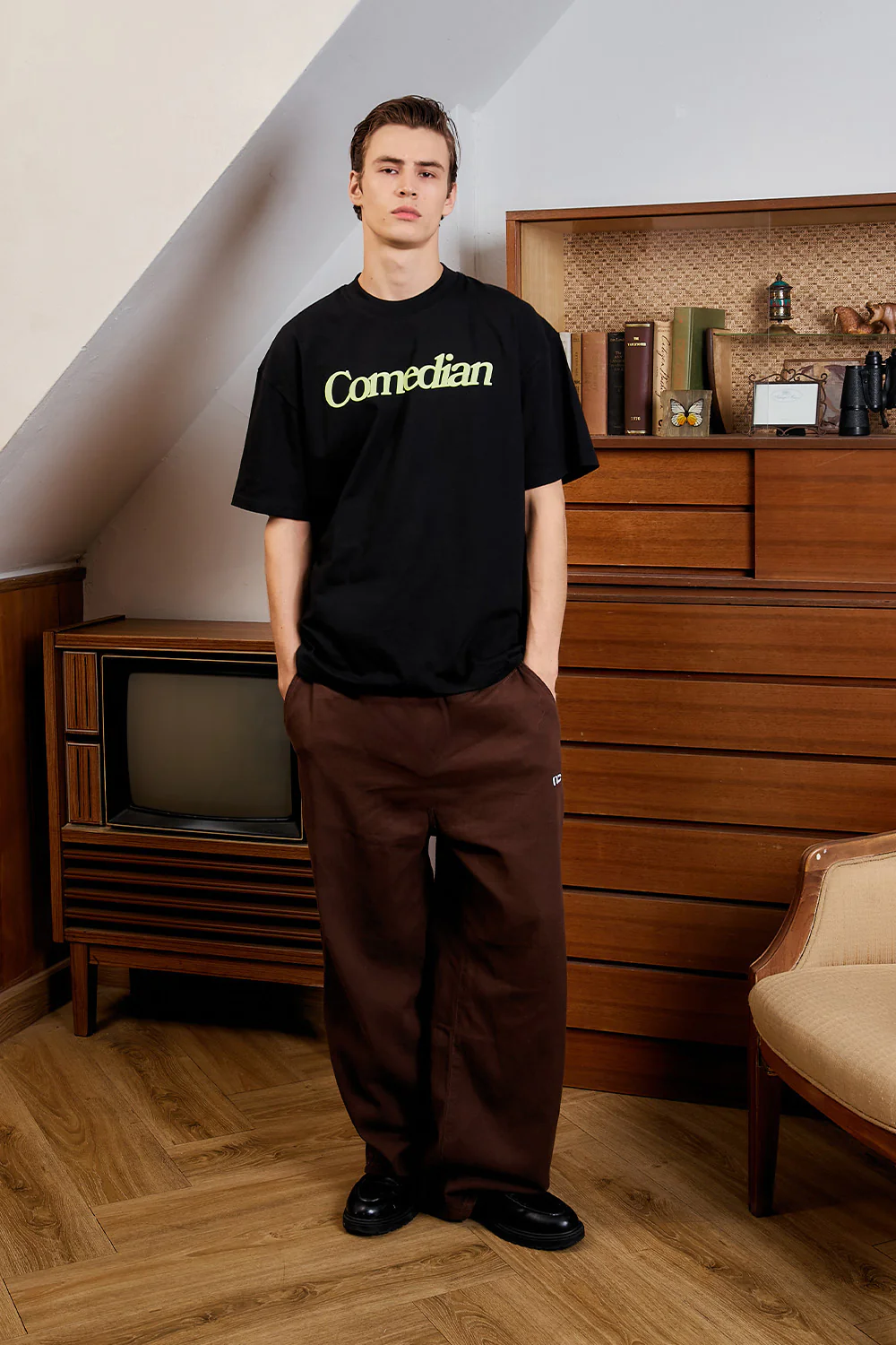 Comedian Black Oversized T-shirt - Image 6