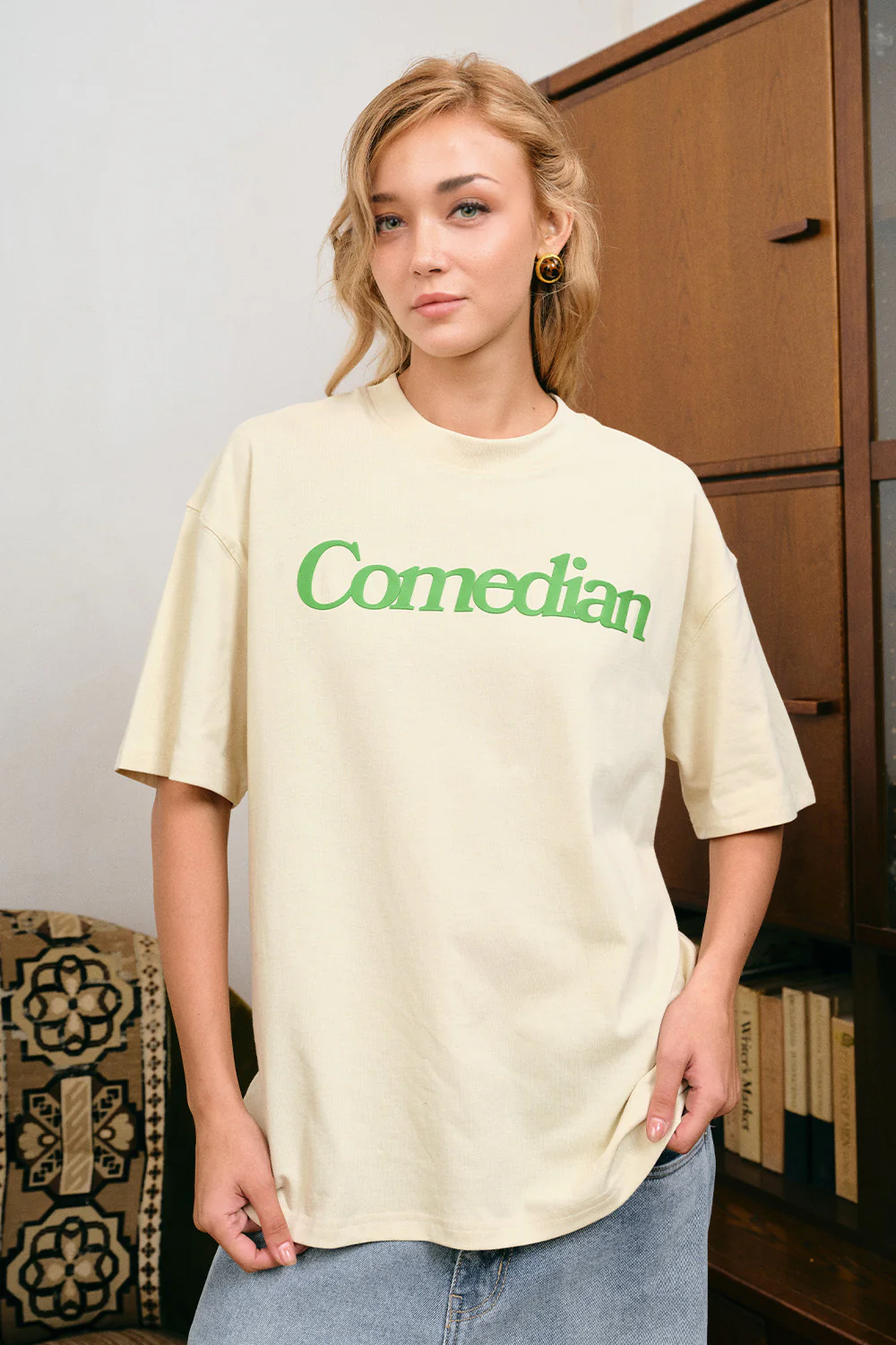 Comedian Off White Oversized T-shirt - Image 2