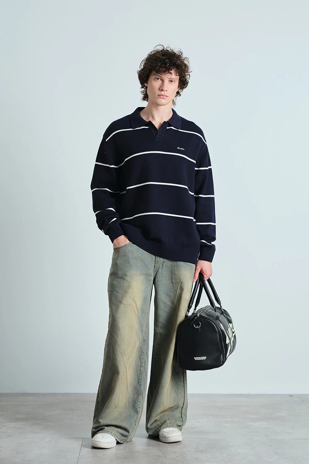 Courtside Stripe Knit Polo - Image 3