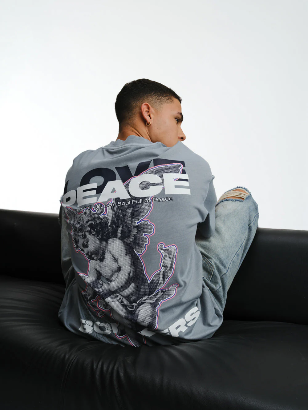 Cupid Love And Peace Premium Oversized T-shirt - Image 2