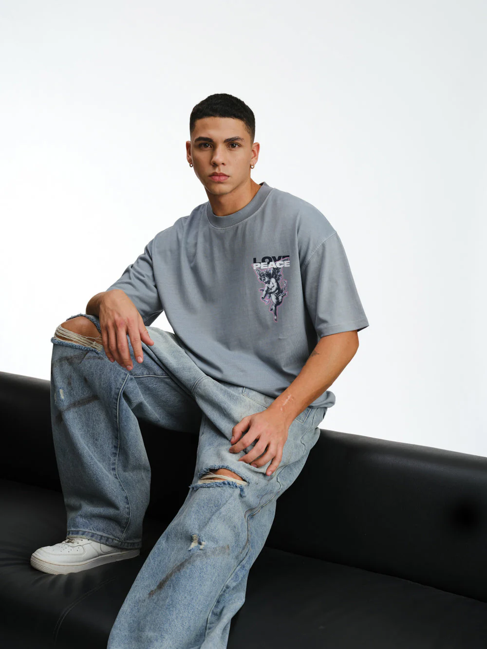 Cupid Love And Peace Premium Oversized T-shirt - Image 3