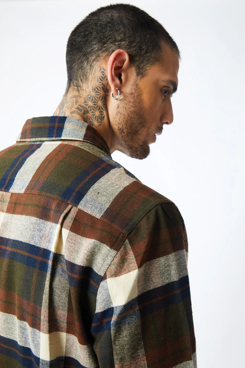 Dark Brown Plaid Regular Fit Shirt - Image 10