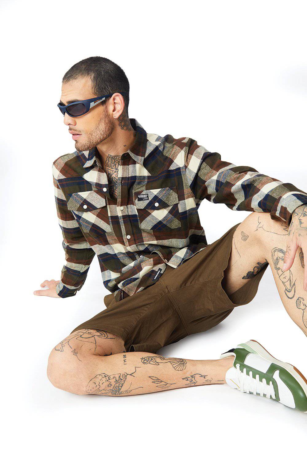 Dark Brown Plaid Regular Fit Shirt - Image 9