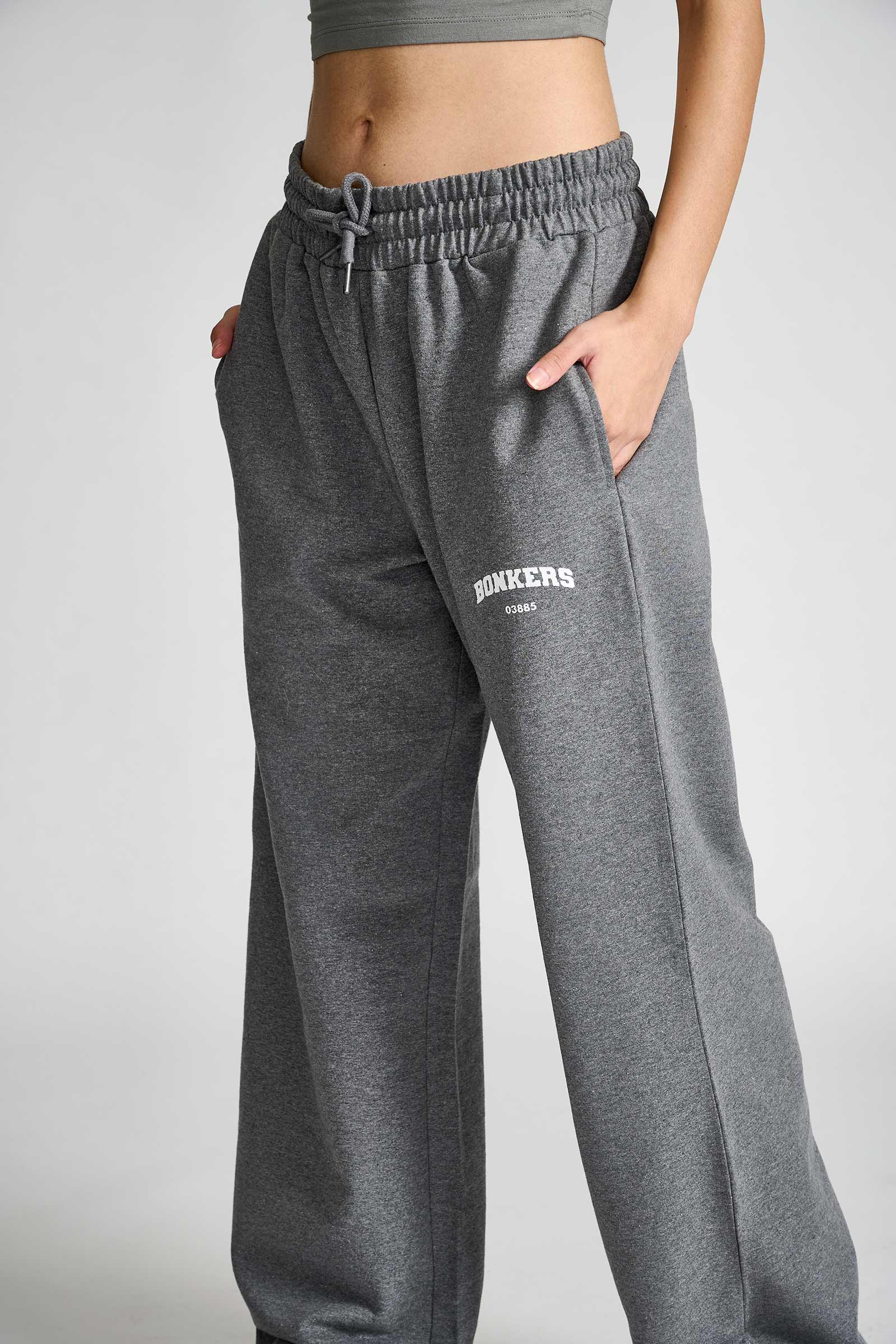 Dark Grey Melange Wide-Leg - Image 4