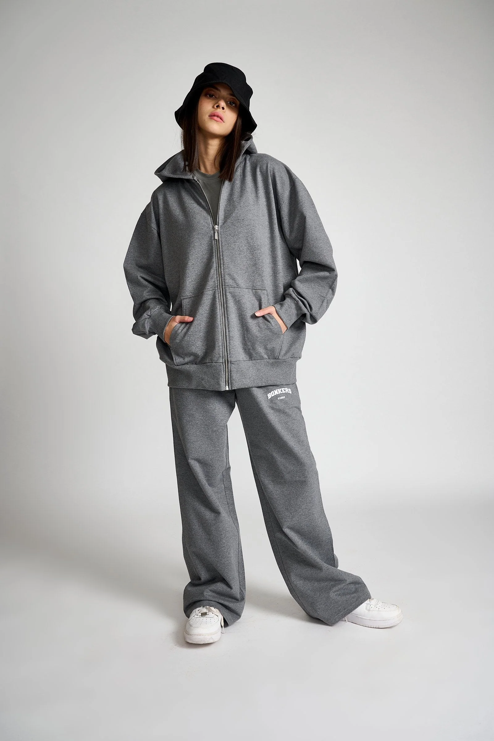 Dark Grey Melange Zipper - Image 3
