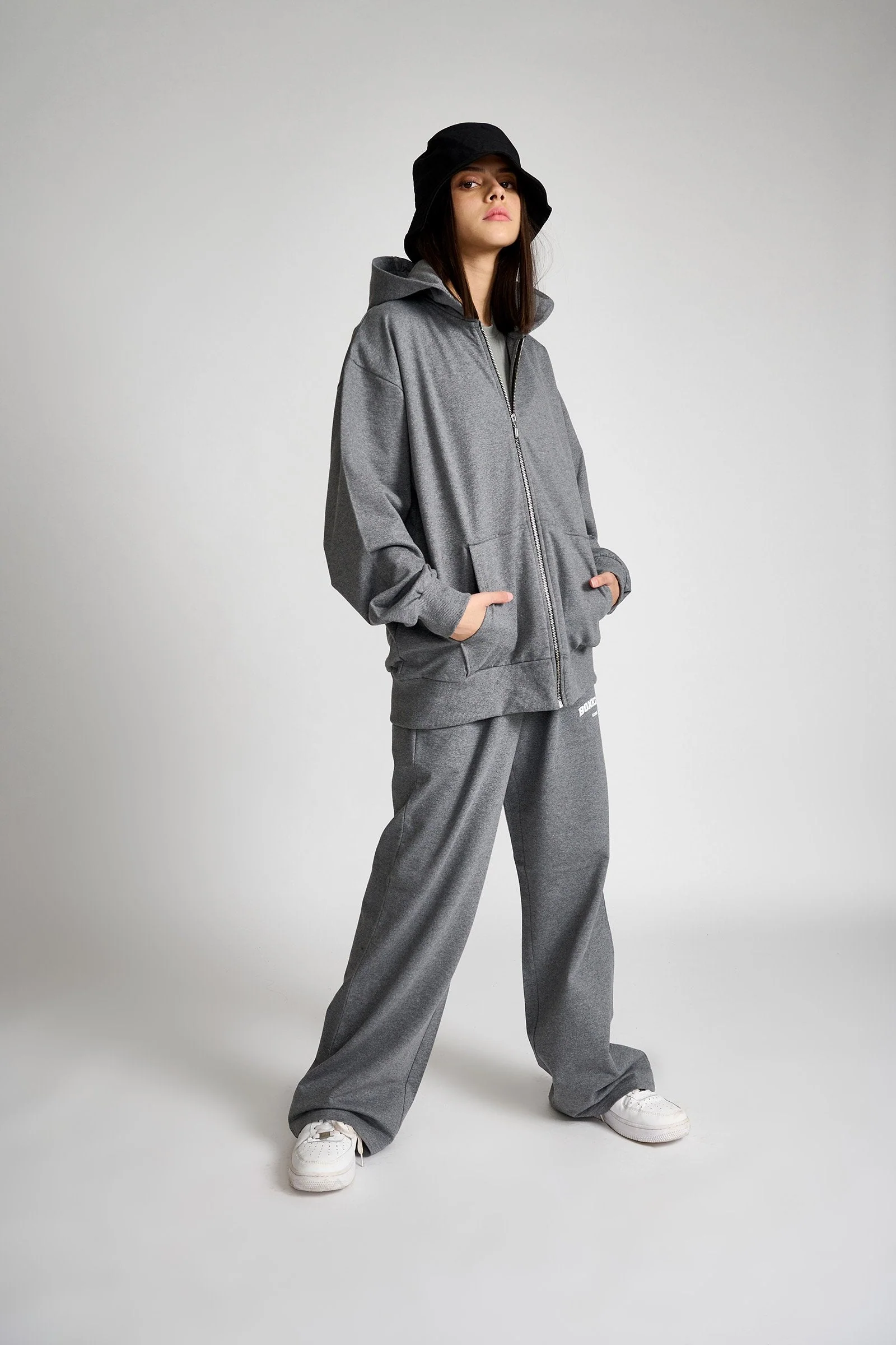 Dark Grey Melange Zipper - Image 5