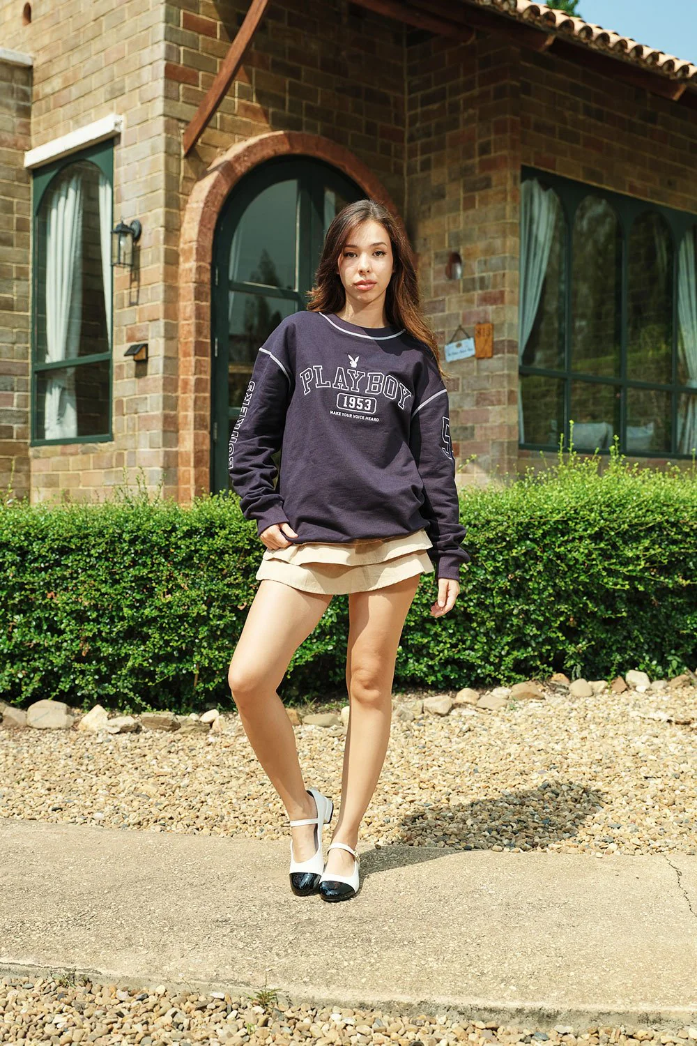 Deep Blue Bunny Sweatshirt - Image 2