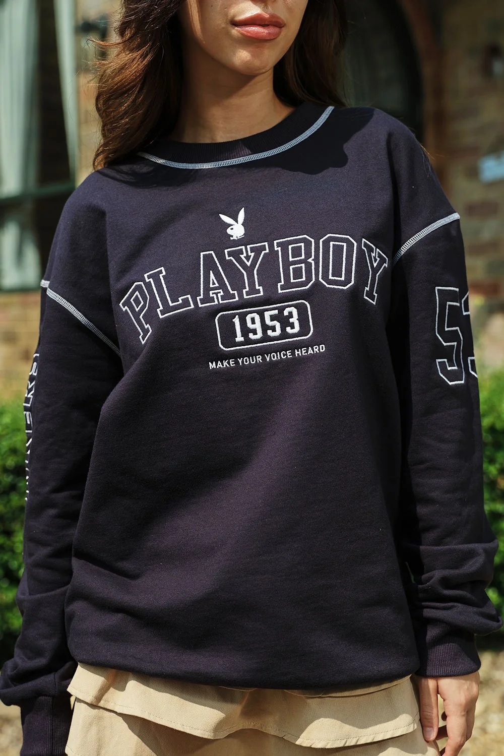 Deep Blue Bunny Sweatshirt - Image 4
