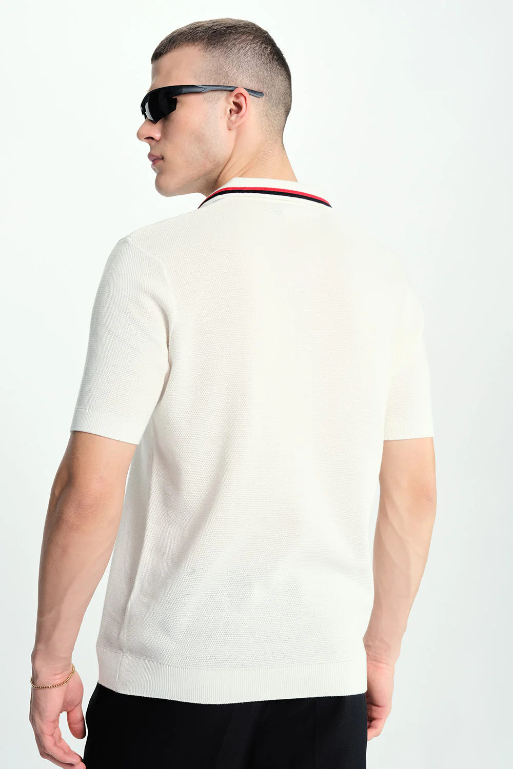 Dust White Knit Polo - Image 7
