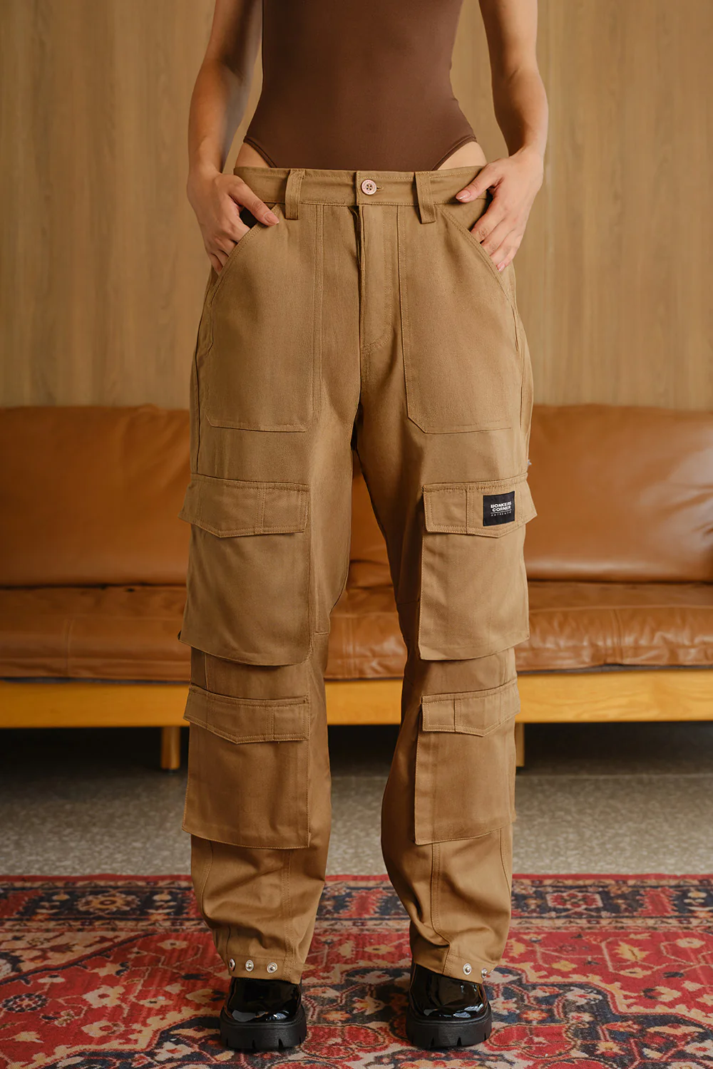 Dusty Brown 8 Pockets Cargo Pant - Image 3