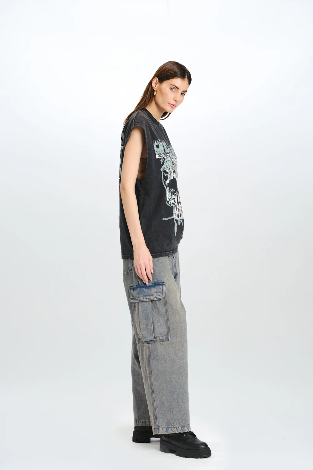 Faded Guns N Roses Oversized Tank - Image 5