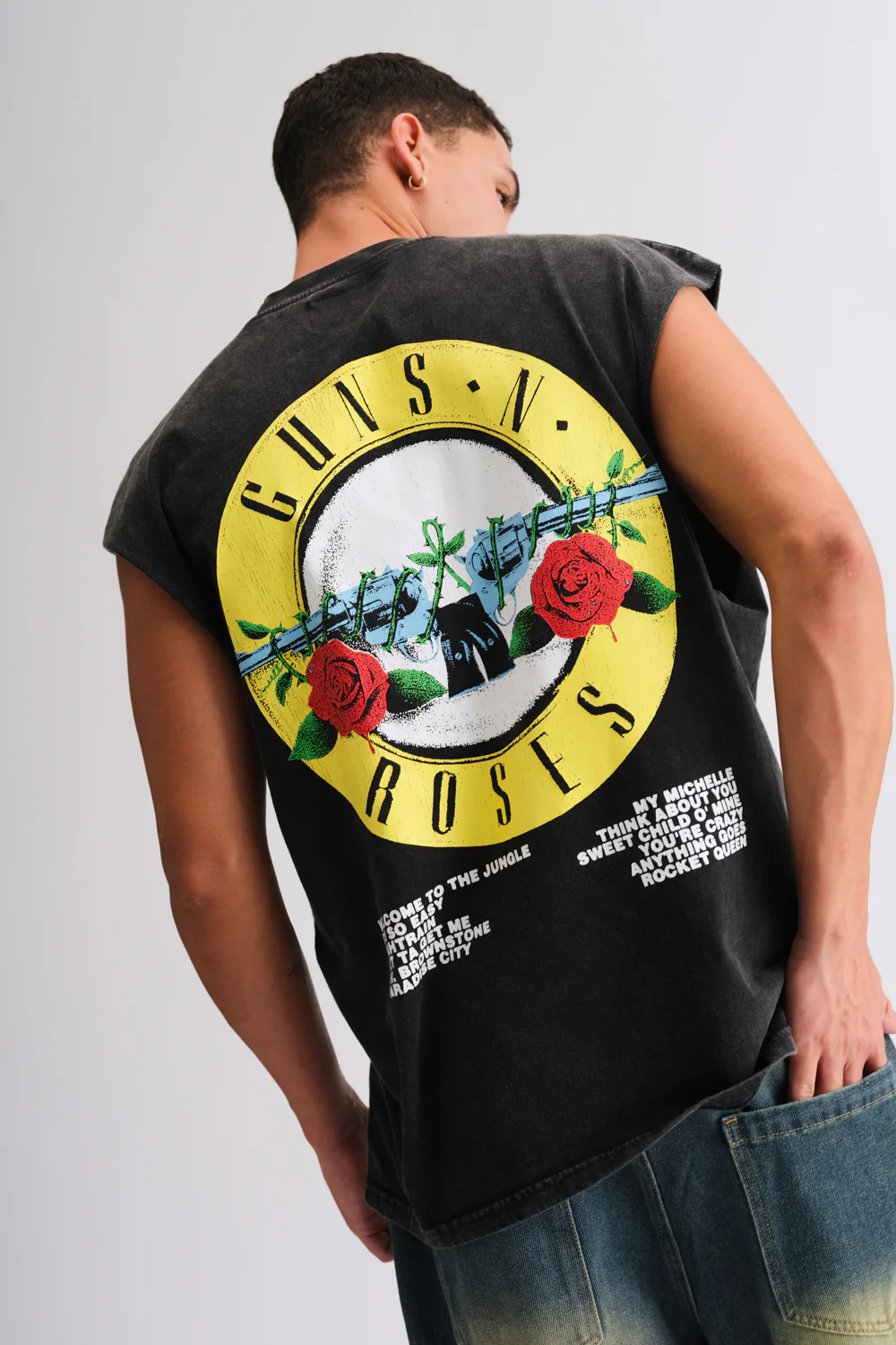 Faded Reckless Guns N Roses Oversized Tank - Image 5