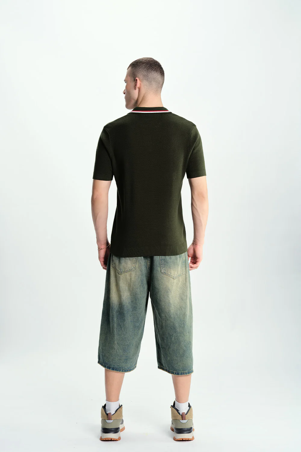 Field Olive Knit Polo - Image 7