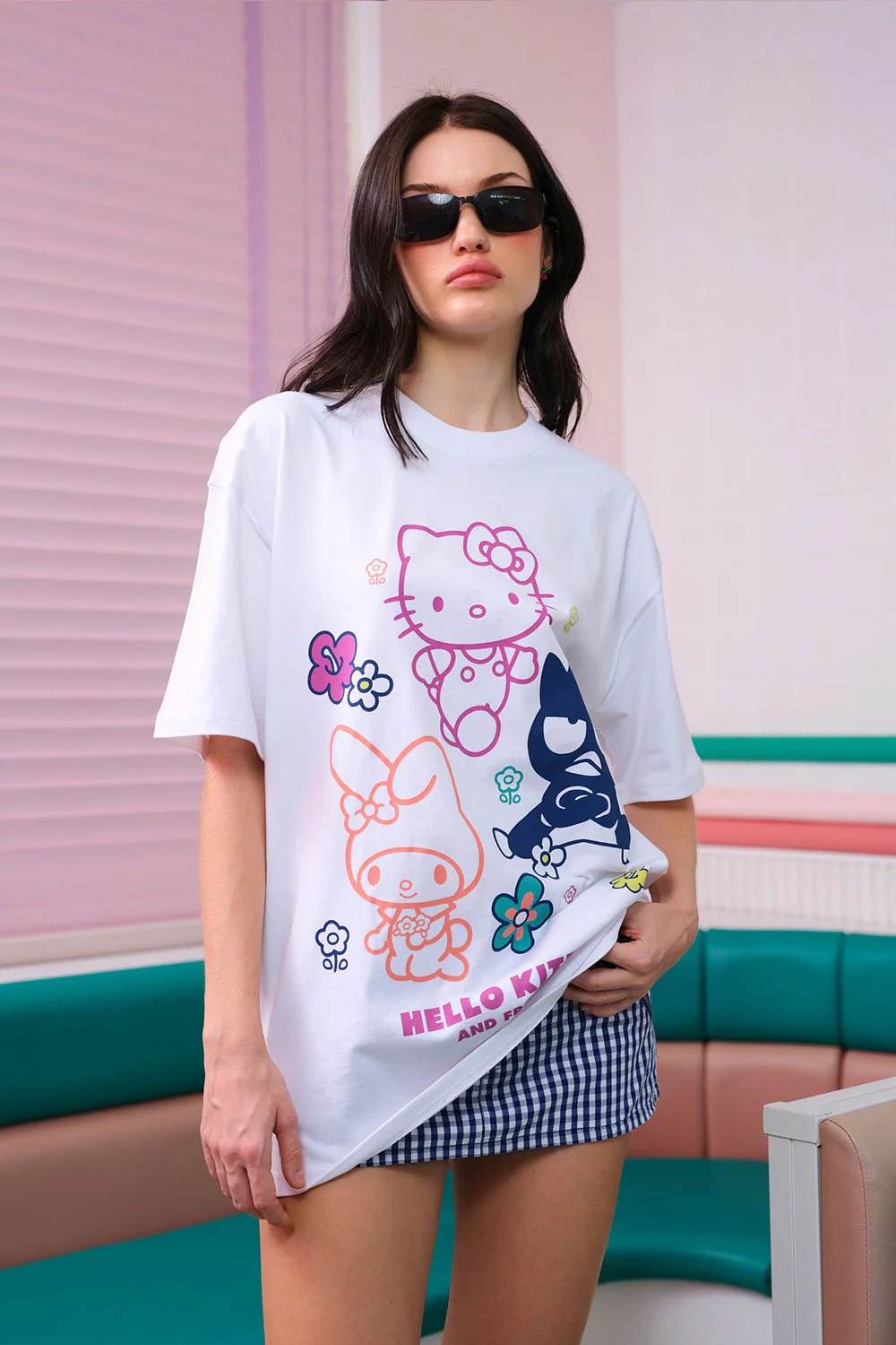 Flower Girl Hello Kitty Oversized T-shirt - Image 2