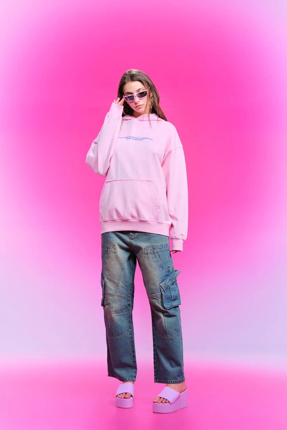 Girls Are Girls Pink Hoodie - Image 5