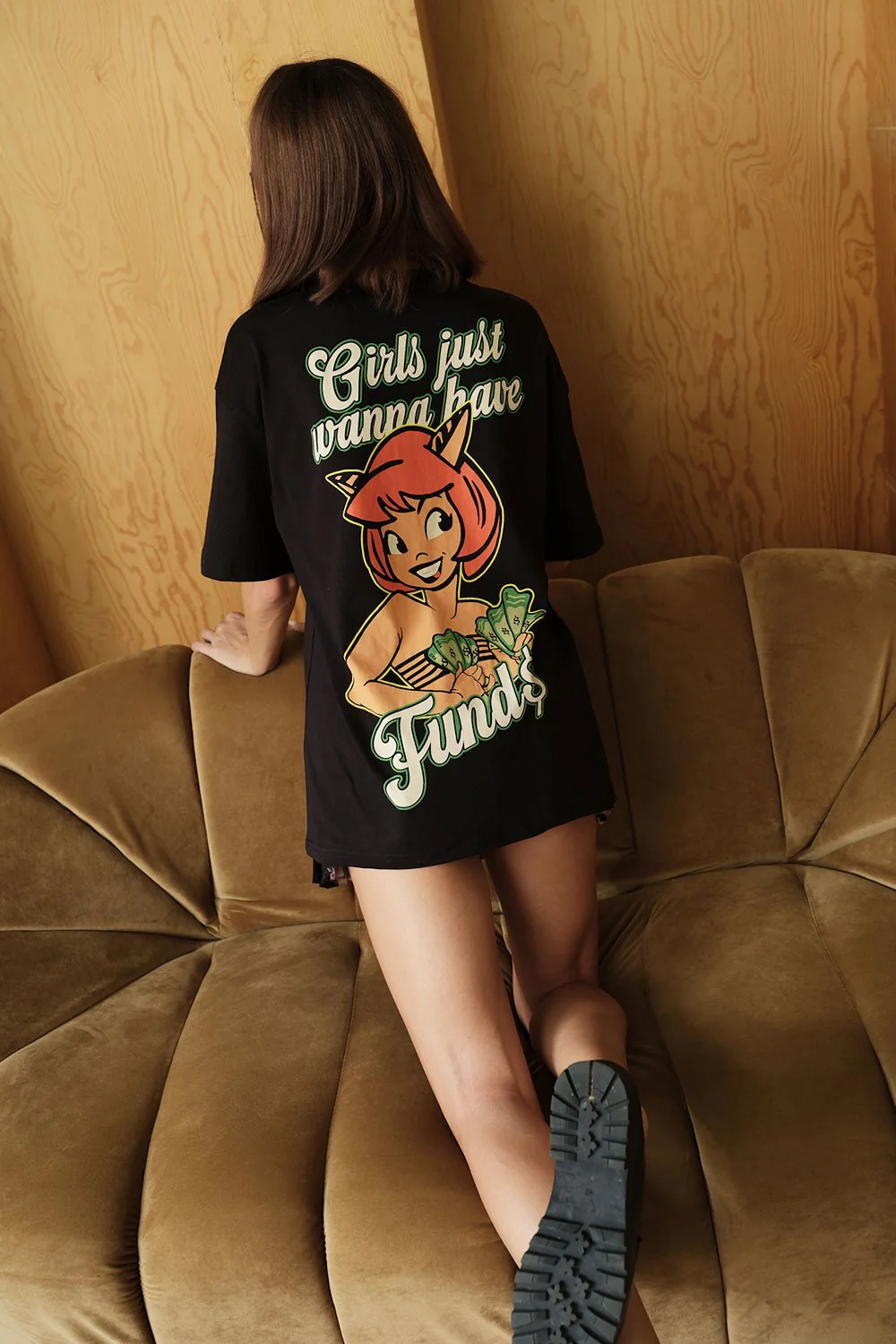 Girls Just Wanna Have Funds Oversized T-shirt