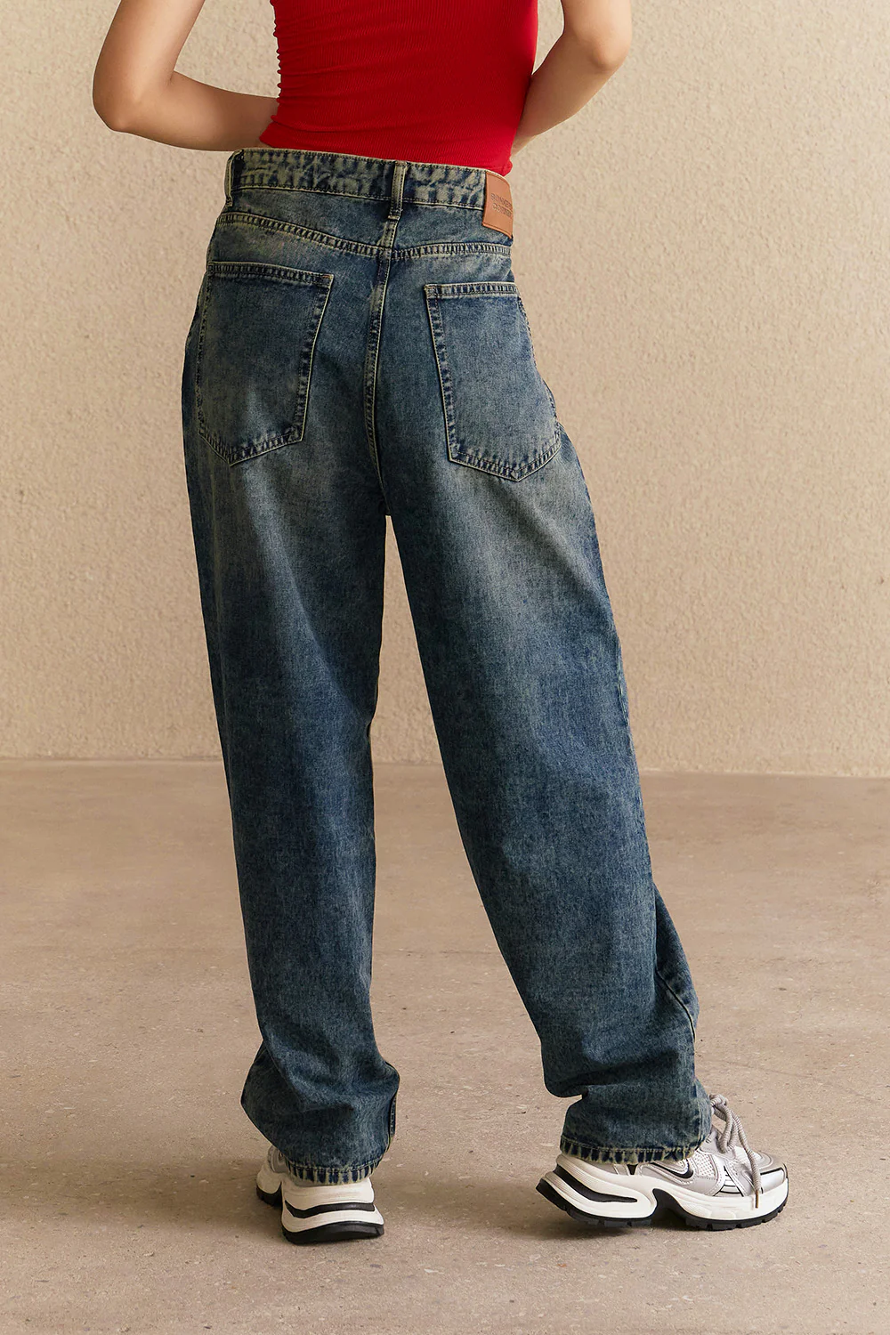 Gravel Wash Wide Leg Jeans - Image 6