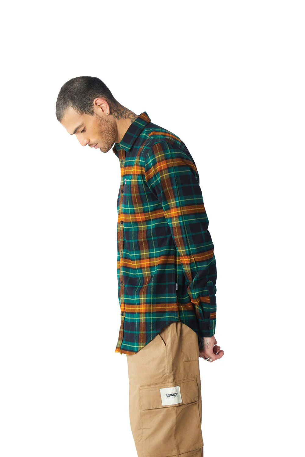 Green-Brown Plaid Regular Fit Shirt - Image 6